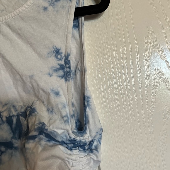 Vero Moda blue and white tie dye tank dress, ruching, size medium - Picture 7 of 8